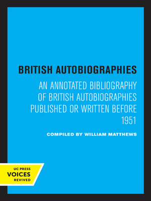 cover image of British Autobiographies